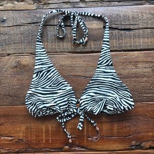ZEBRA ANIMAL PRINT BIKINI TOP size10